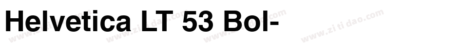 Helvetica LT 53 Bol字体转换